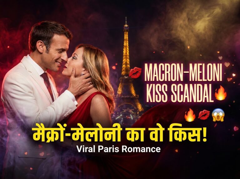 मैक्रों-मेलोनी वायरल किस! पेरिस एफिल टावर रोमांस | Macron Meloni Viral Hug Paris